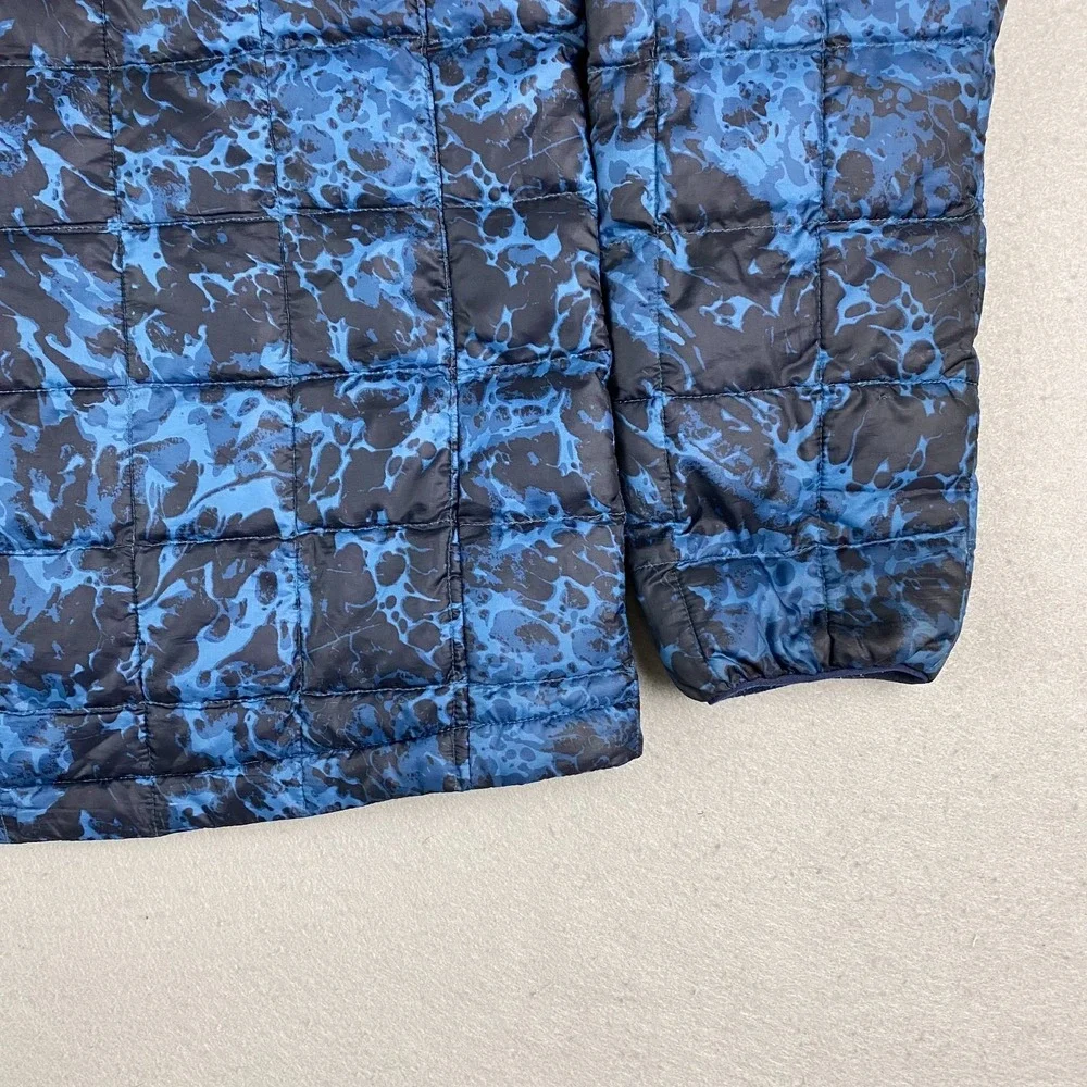 The North Face Mens Thermoball Puffer Jacket Large Blue Camo